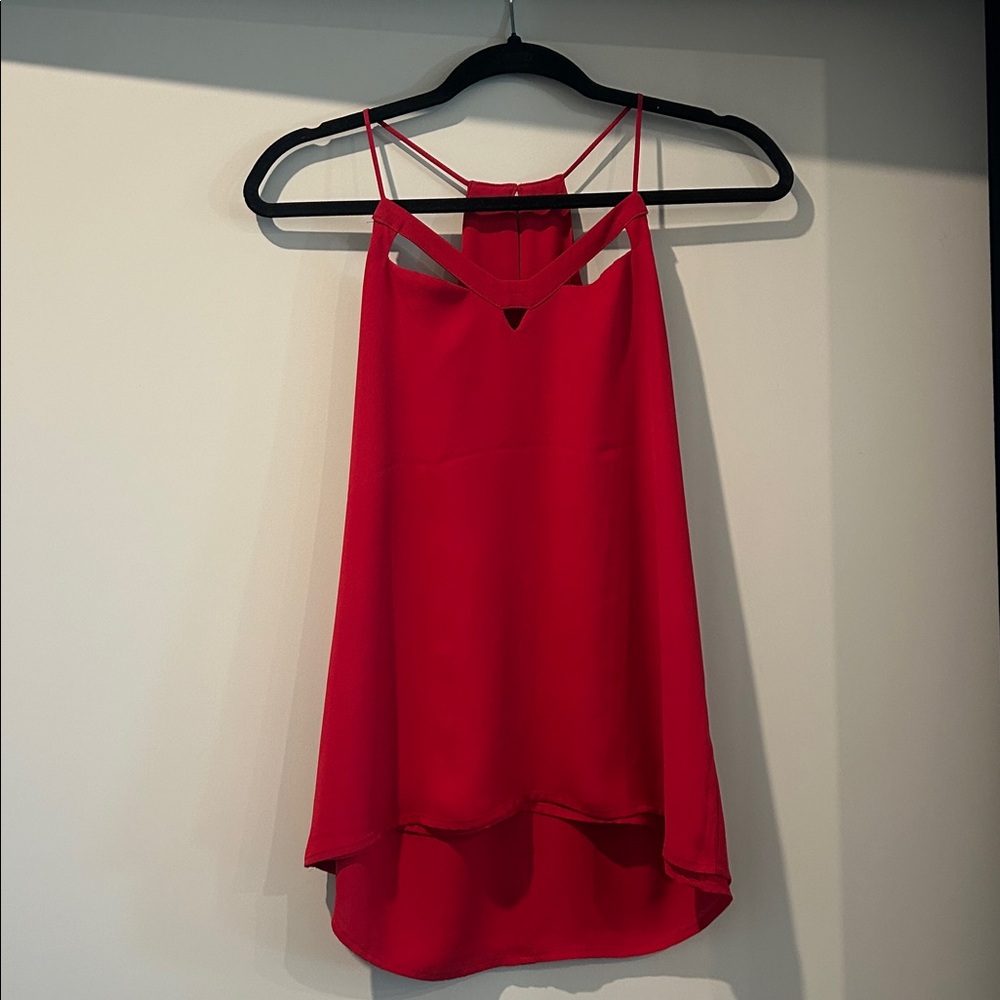 Chic Red Sleeveless Top